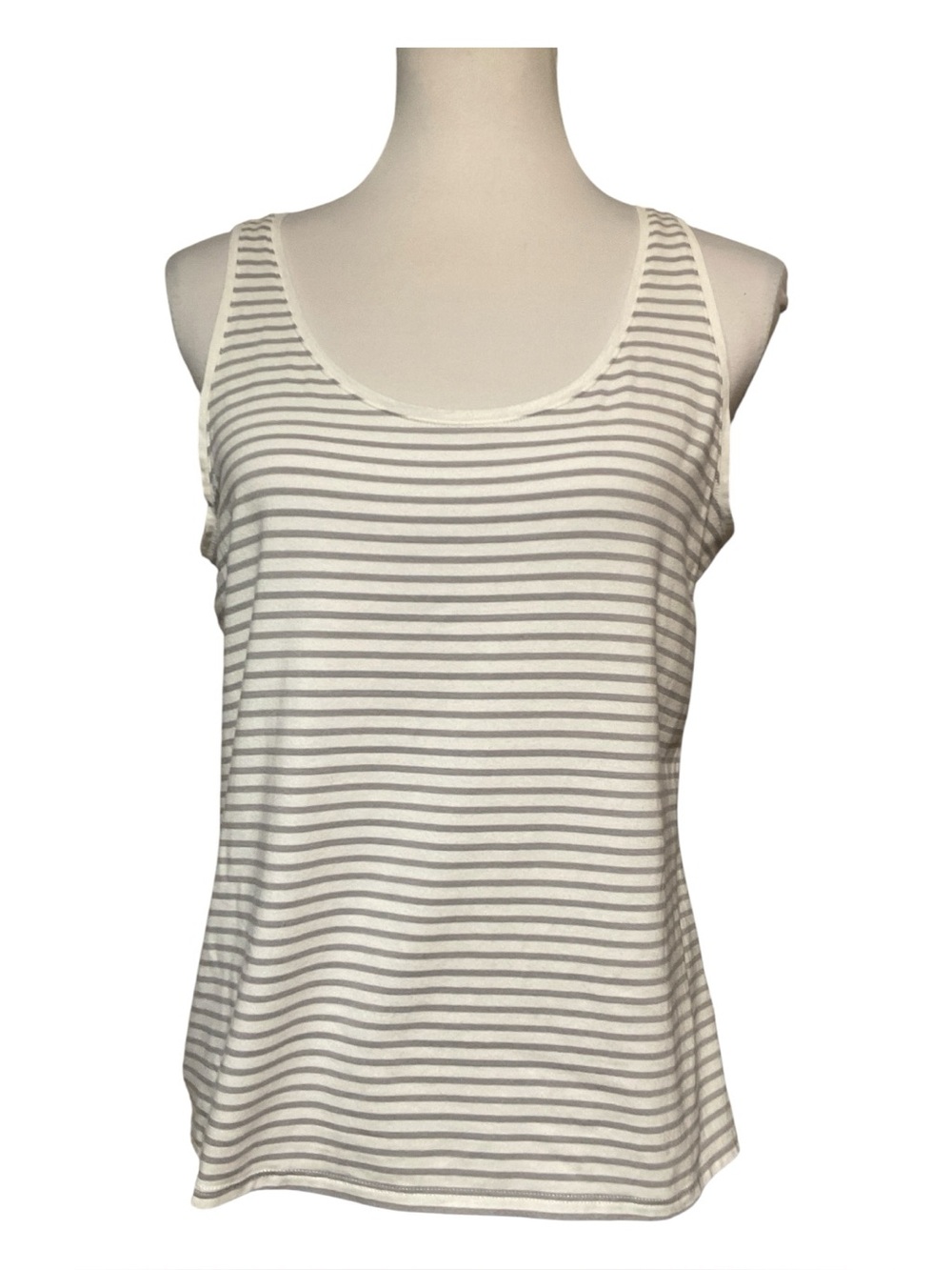 Garnet Hill Organic Pima Cotton Striped Tank Size M